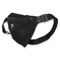 Prada Black Re Nylon Saffiano Logo Plate Belt Bag Handbag 2