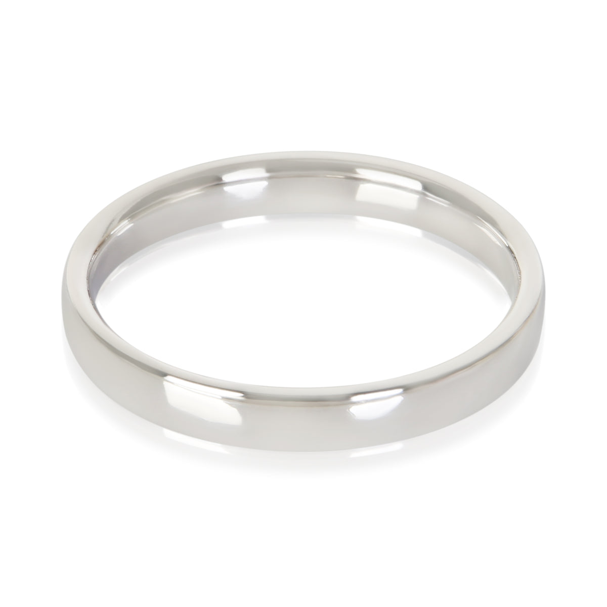 Tiffany & Co. Platinum 3mm Flat Wedding Band 3