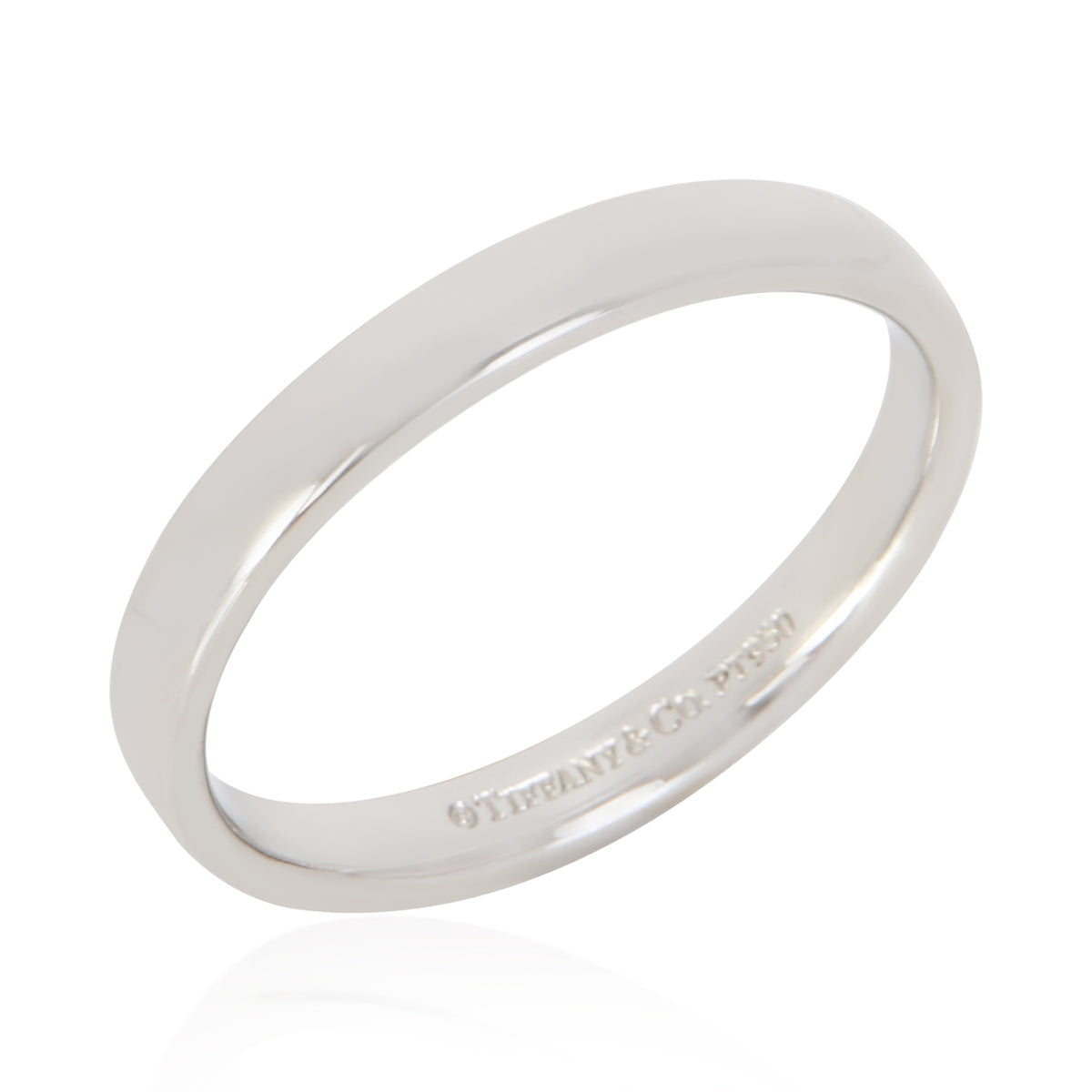 Tiffany & Co. Platinum 3mm Flat Wedding Band 4