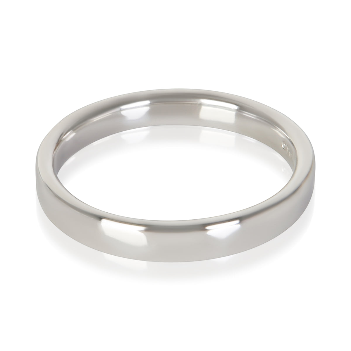 Tiffany & Co. Platinum 3mm Flat Wedding Band 2