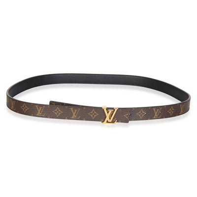 Louis Vuitton Black Monogram Canvas Reversible LV Iconic 20mm 80/32 Belt fv