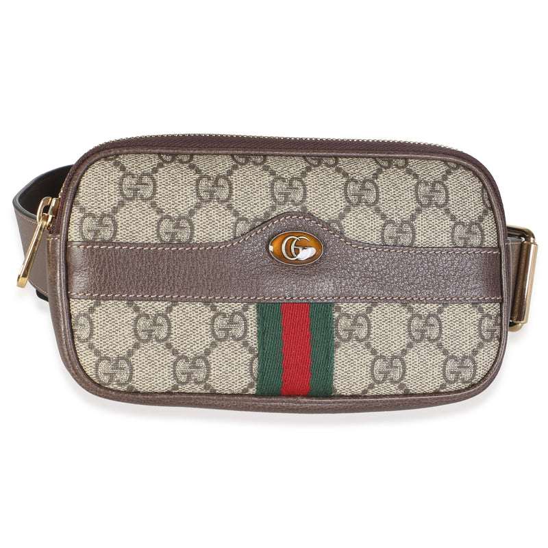 Gucci Beige GG Supreme Canvas Ophidia Belt Bag Handbag fv