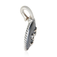 David Yurman Sterling Silver Diamond Om Amulet Pendant 3