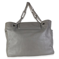Chanel Grey Calfskin Mademoiselle Lock Bijoux Chain Tote Handbag 5