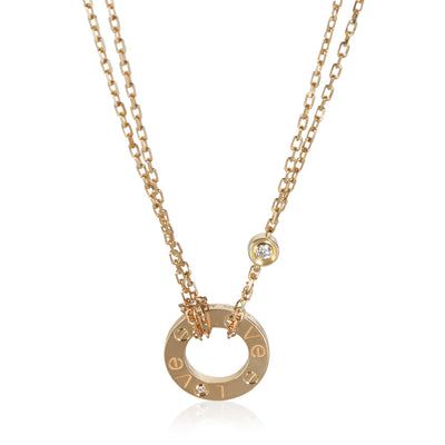 Cartier Yellow Gold Diamond Love Necklace fv