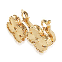 Van Cleef & Arpels Yellow Gold Vintage Alhambra Earrings 2