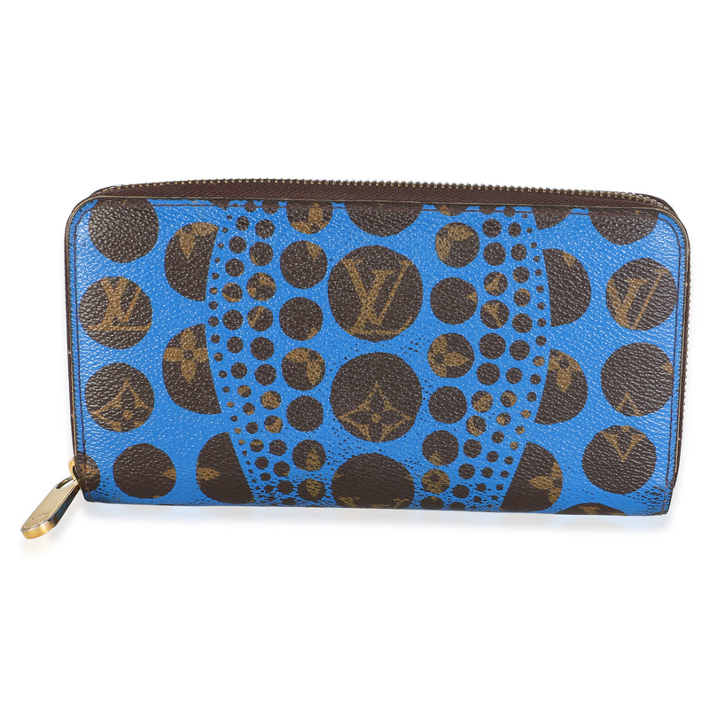 Louis Vuitton x Yayoi Kusama Blue Monogram Pumpkin Dots Zippy Wallet Wallet fv