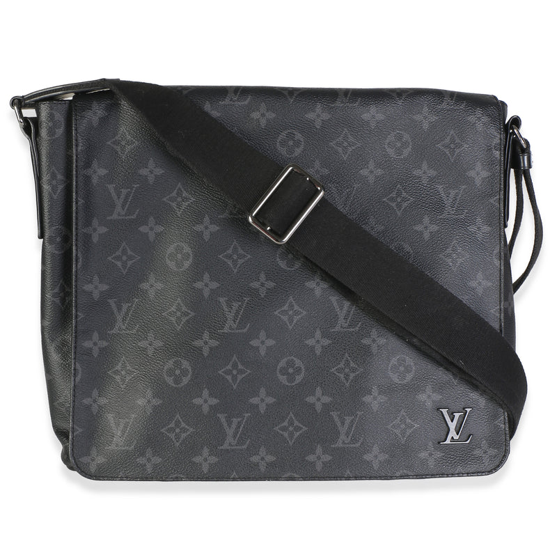Louis Vuitton Monogram Eclipse Canvas District MM Handbag fv
