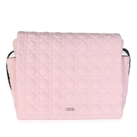 Christian Dior Pale Pink Technical Fabric Cannage Diaper Bag Handbag fv