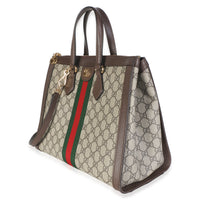 Gucci Beige GG Supreme Monogram Web Medium Ophidia Tote Handbag 2
