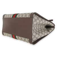 Gucci Beige GG Supreme Monogram Web Medium Ophidia Tote Handbag 6