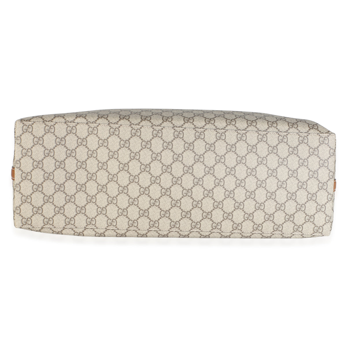 Gucci Beige Brown GG Supreme Monogram Emblem Maxi Tote Handbag 7