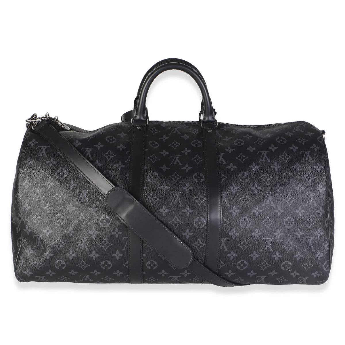 Louis Vuitton Monogram Eclipse Canvas Keepall Bandouliere 55 Handbag 4