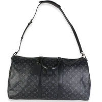 Louis Vuitton Monogram Eclipse Canvas Keepall Bandouliere 55 Handbag 9