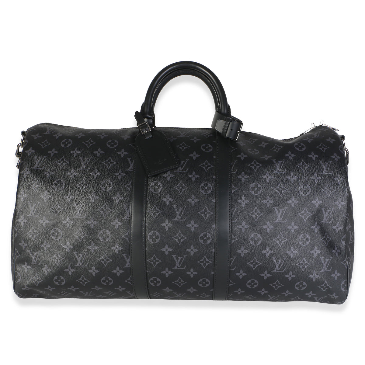 Louis Vuitton Monogram Eclipse Canvas Keepall Bandouliere 55 Handbag fv