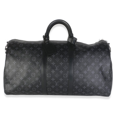 Louis Vuitton Monogram Eclipse Canvas Keepall Bandouliere 55 Handbag id