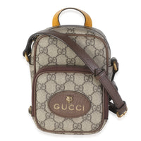 Gucci Beige Brown GG Supreme Canvas Neo Vintage Mini Messenger Bag Handbag id