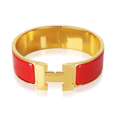 Hermès Yellow Gold Clic Clac Bracelet fv