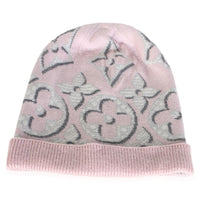 Louis Vuitton Pink Multicolor Wool Monogram Giant Pop Beanie Handbag fv