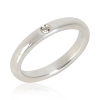 Tiffany & Co. Sterling Silver Diamond Elsa Peretti Stacking Ring 5