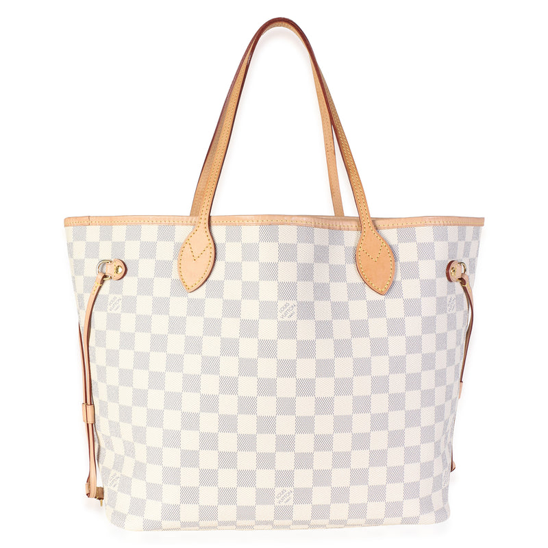 Louis Vuitton Damier Azur Canvas Neverfull MM Handbag fv