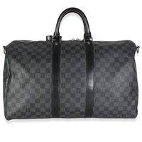 Louis Vuitton Damier Graphite Canvas Keepall Bandouliere 45 Handbag fv