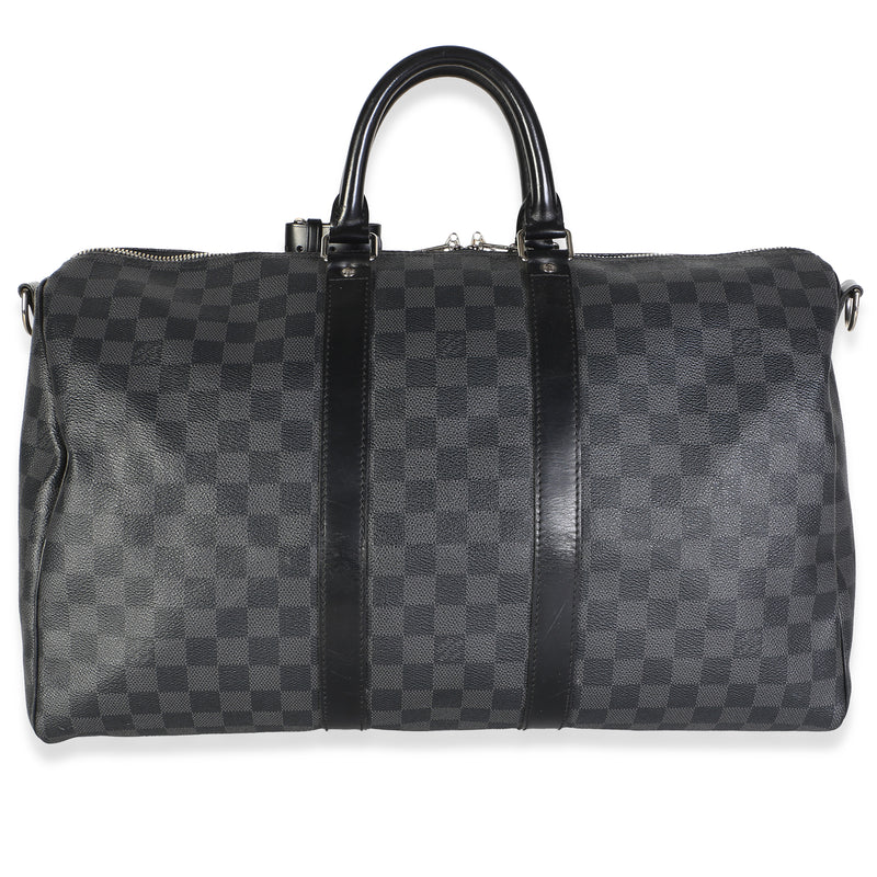 Louis Vuitton Damier Graphite Canvas Keepall Bandouliere 45 Handbag fv