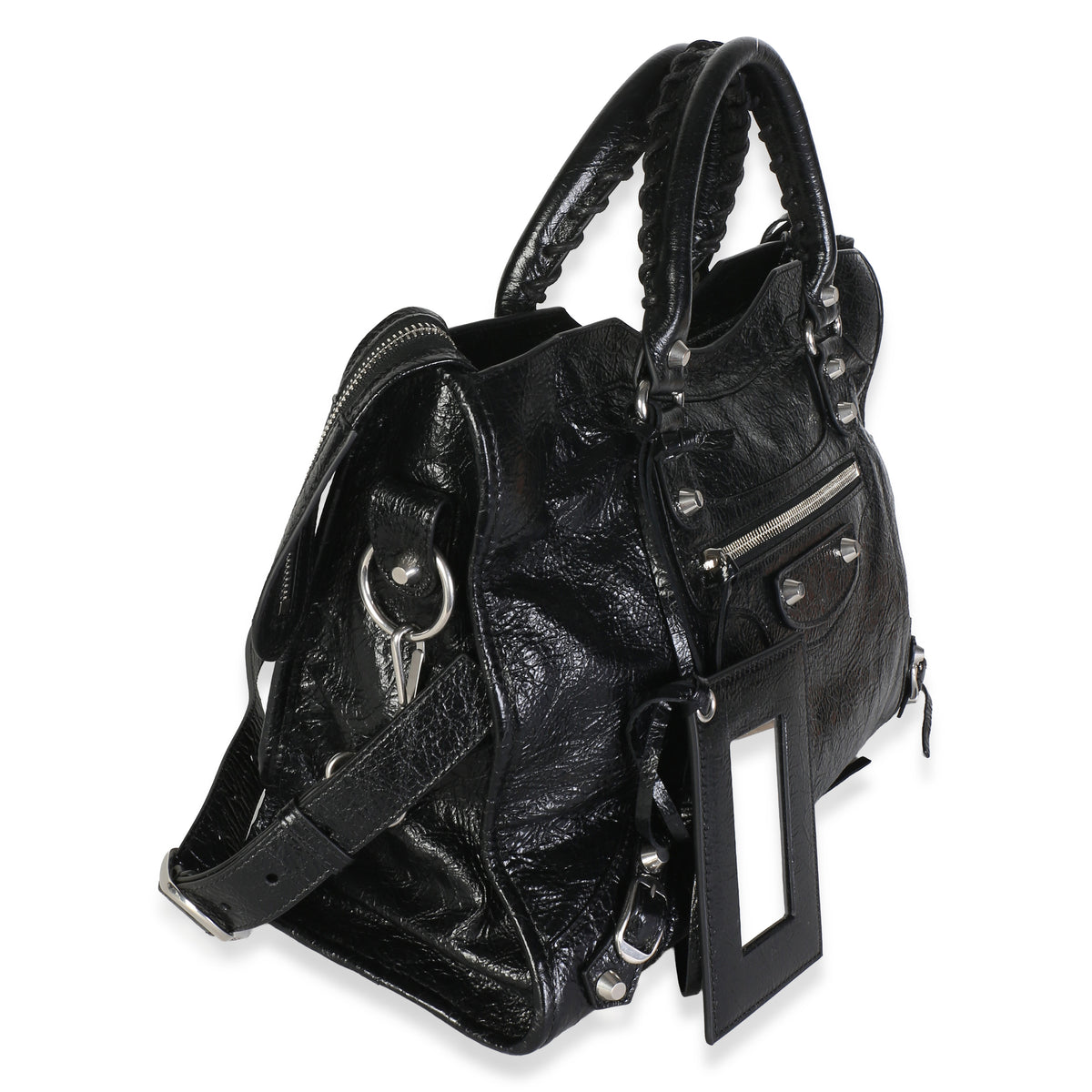 Balenciaga Black Agneau Arena Silver Hardware Medium Le City Bag Handbag 3