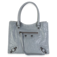 Balenciaga Blue Grey Agneau Arena Mini Le City Tote Bag Handbag id