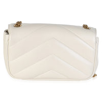 Saint Laurent Crema Chevron Lambskin Monogram Mini Loulou Bag Handbag 4