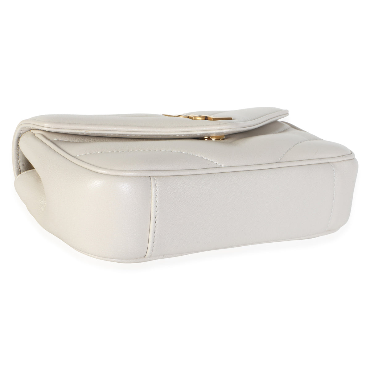 Saint Laurent Crema Chevron Lambskin Monogram Mini Loulou Bag Handbag 7