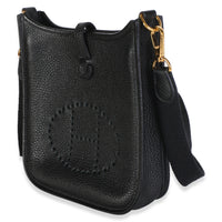 Hermès Black Clemence Mini Evelyne TPM 16 GHW Handbag 2