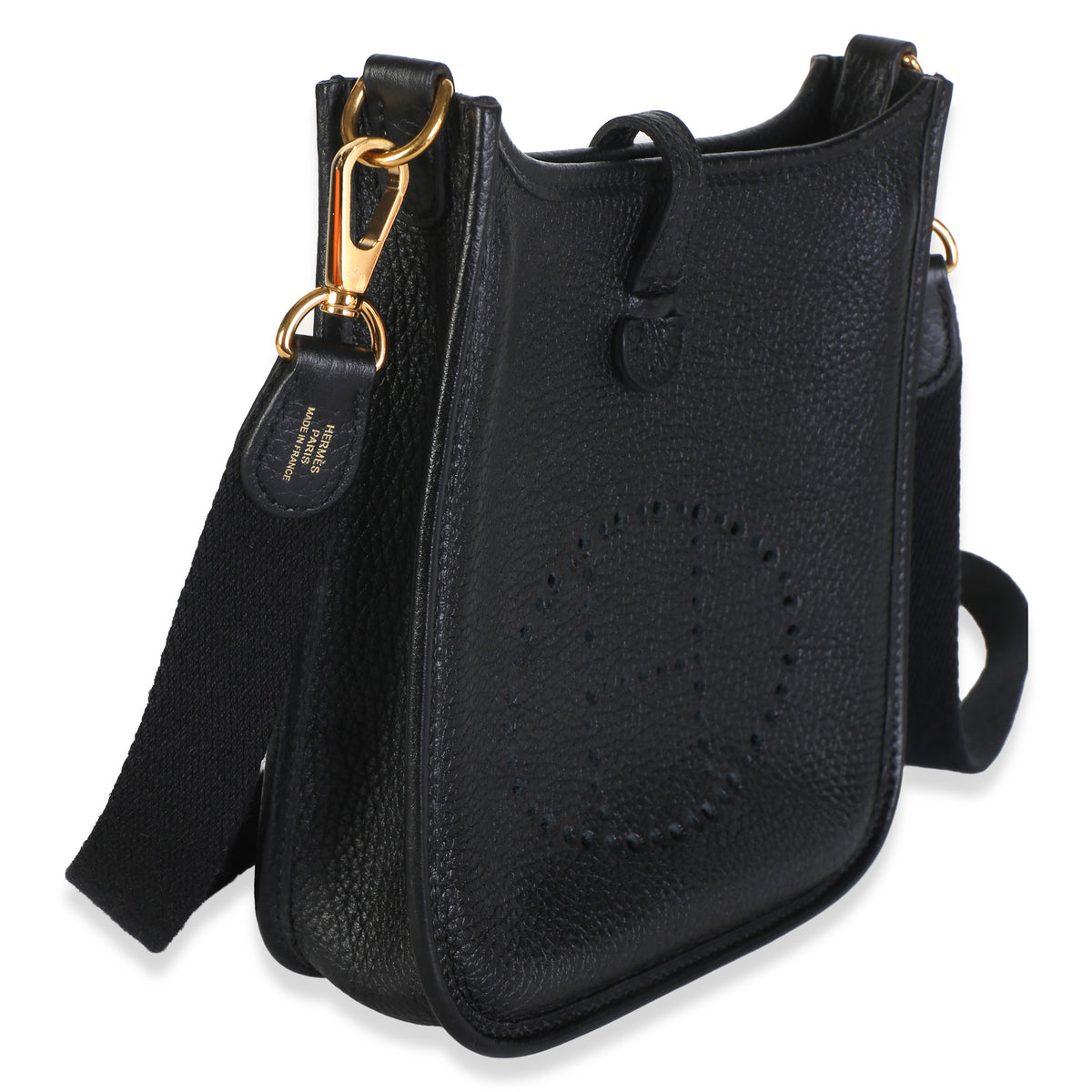 Hermès Black Clemence Mini Evelyne TPM 16 GHW Handbag 3