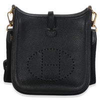 Hermès Black Clemence Mini Evelyne TPM 16 GHW Handbag id