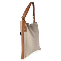 Saint Laurent Desert Dusk Brick Canvas BV Flat Hobo Handbag 3