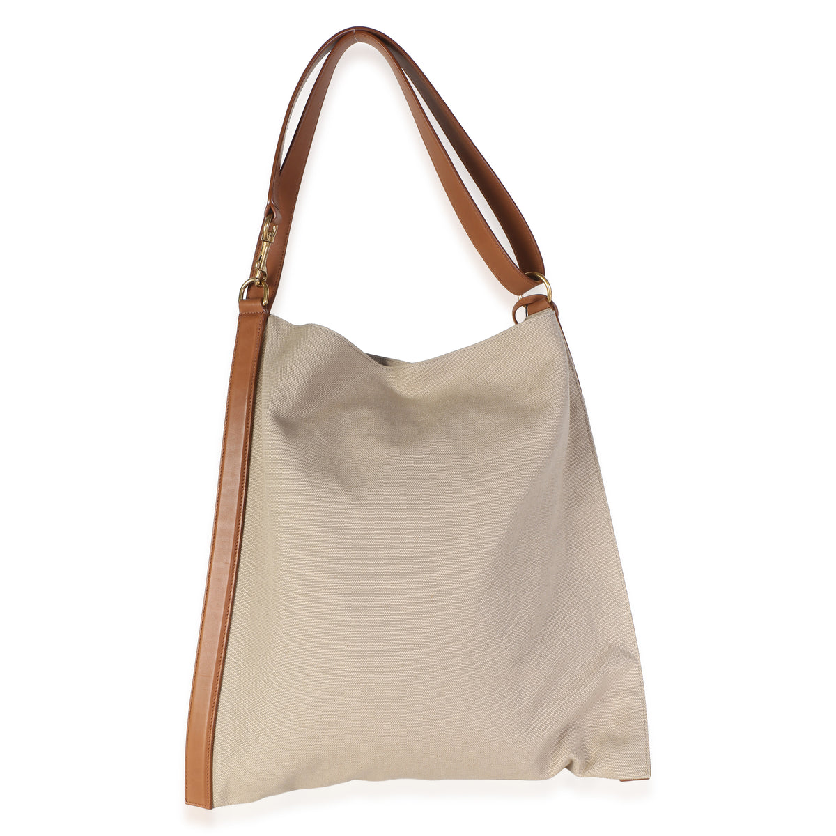 Saint Laurent Desert Dusk Brick Canvas BV Flat Hobo Handbag 4