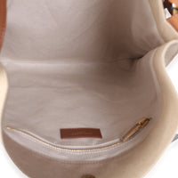 Saint Laurent Desert Dusk Brick Canvas BV Flat Hobo Handbag 9