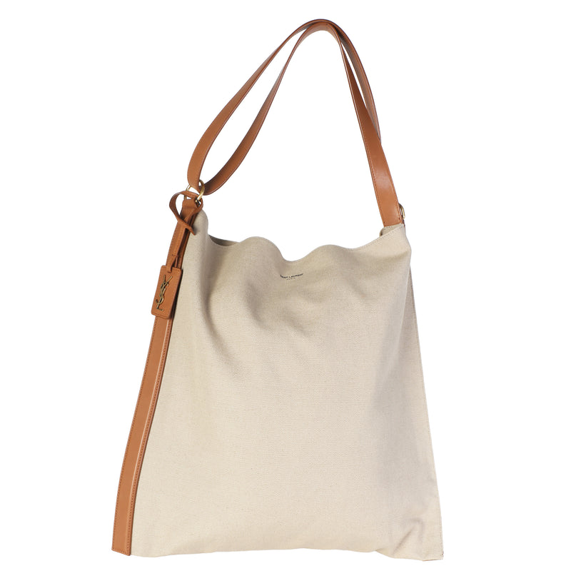 Saint Laurent Desert Dusk Brick Canvas BV Flat Hobo Handbag id