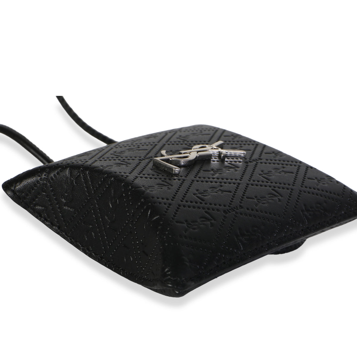 Saint Laurent Black Leather Sunrise Airpods Case 6