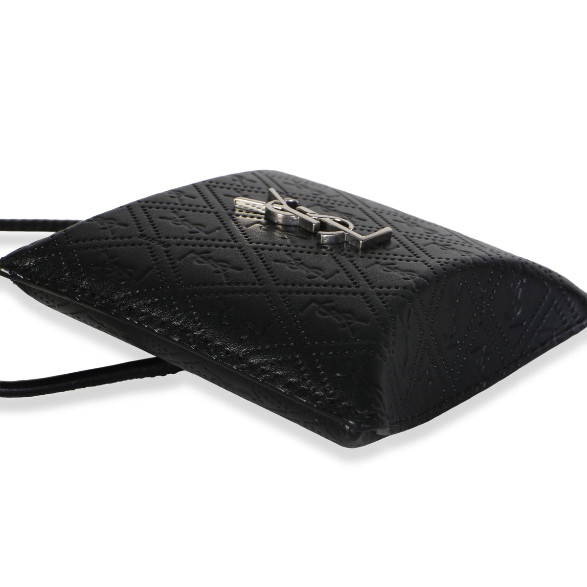Saint Laurent Black Leather Sunrise Airpods Case 7