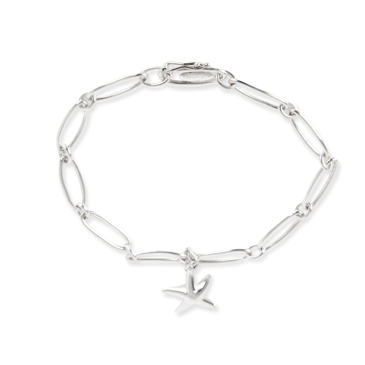 Tiffany & Co. Sterling Silver Elsa Peretti Starfish Charm Bracelet 7