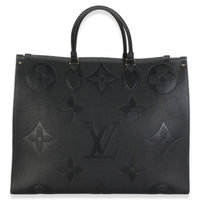 Louis Vuitton Black Giant Monogram Empreinte Onthego GM Handbag id