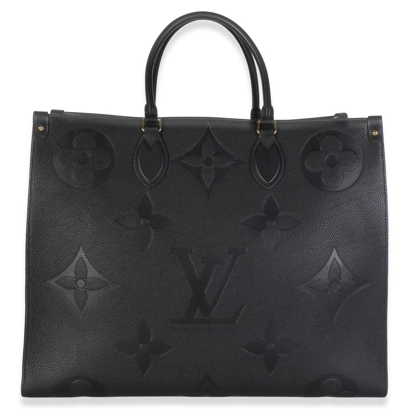Louis Vuitton Black Giant Monogram Empreinte Onthego GM Handbag id