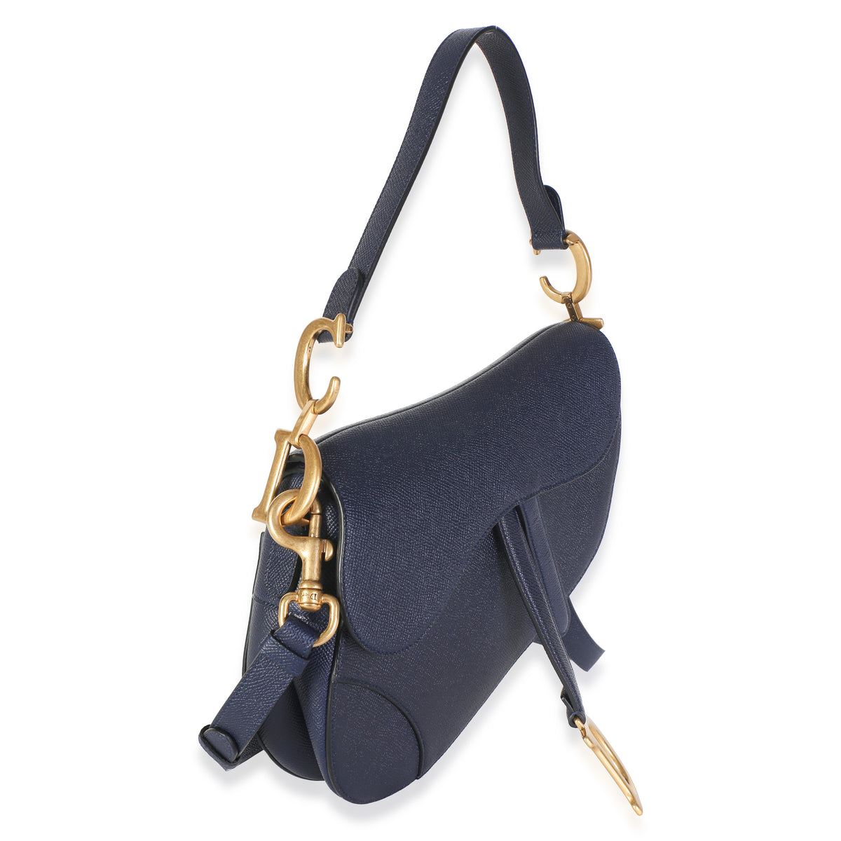 Christian Dior Deep Ocean Grained Calfskin Medium Saddle Bag Handbag 3