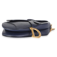 Christian Dior Deep Ocean Grained Calfskin Medium Saddle Bag Handbag 5