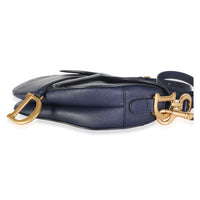 Christian Dior Deep Ocean Grained Calfskin Medium Saddle Bag Handbag 6