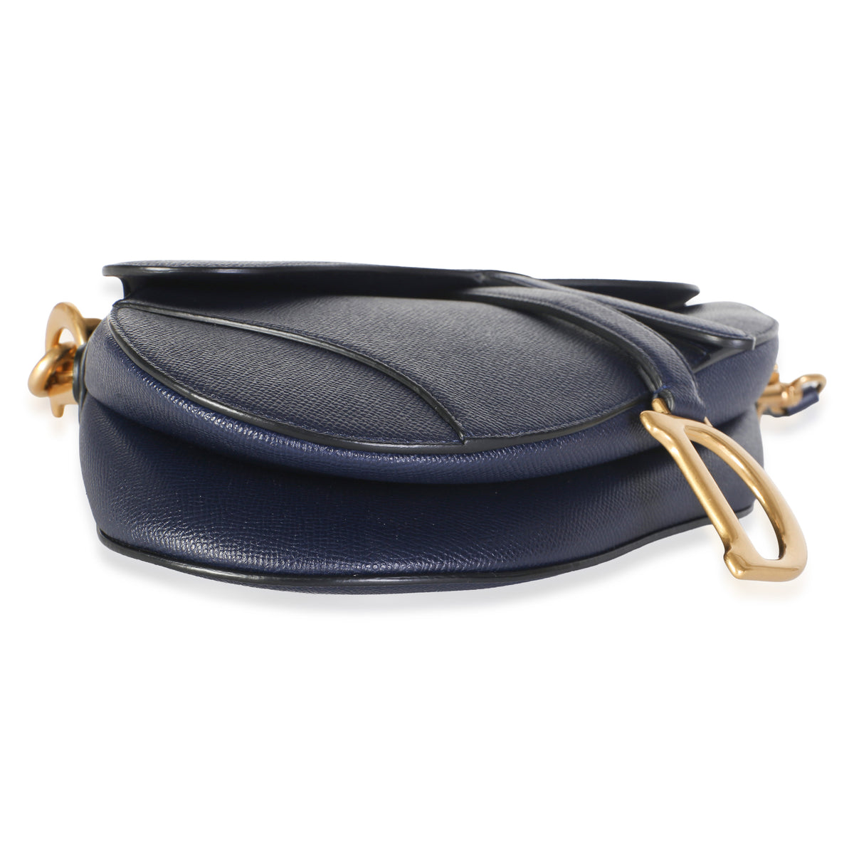 Christian Dior Deep Ocean Grained Calfskin Medium Saddle Bag Handbag 7