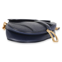 Christian Dior Deep Ocean Grained Calfskin Medium Saddle Bag Handbag 7