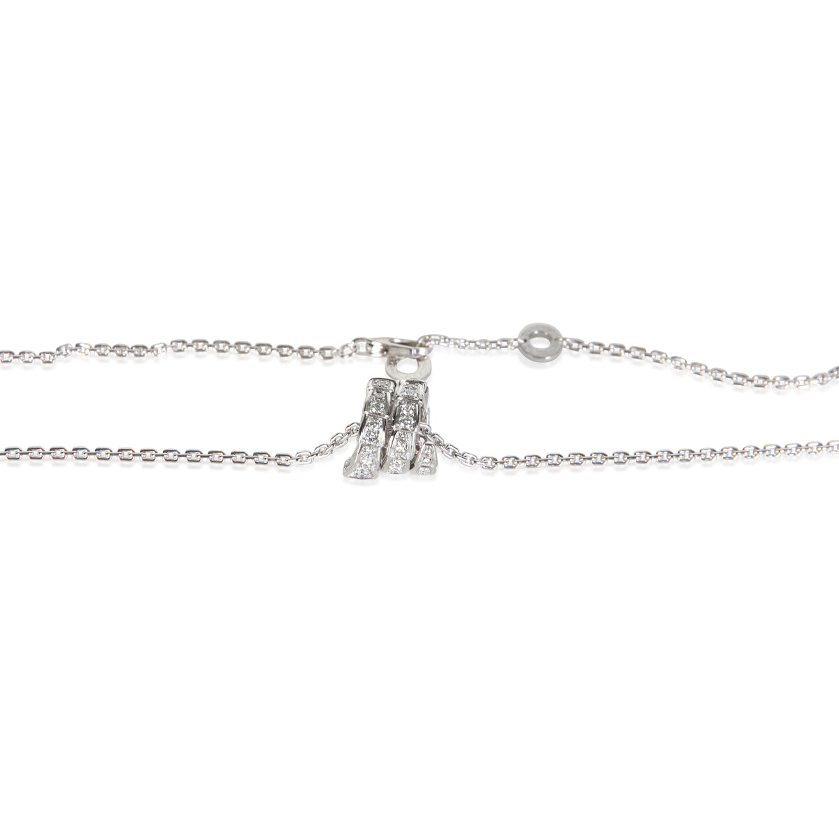 BVLGARI White Gold Diamond Serpenti Viper Necklace 2
