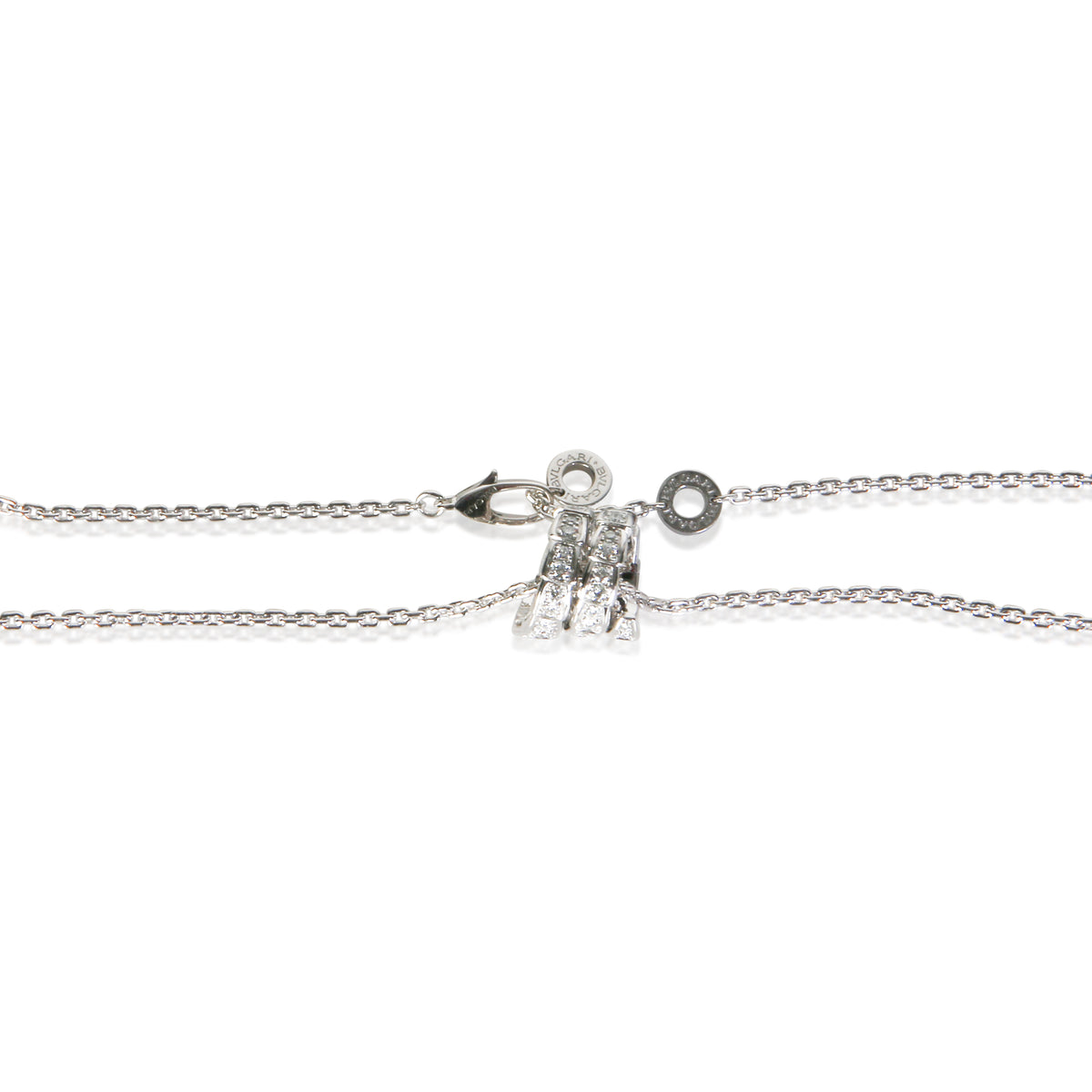 BVLGARI White Gold Diamond Serpenti Viper Necklace 3